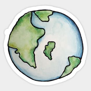 Watercolor earth day Sticker